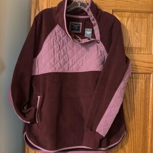 Abercrombie asymmetrical snap fleece